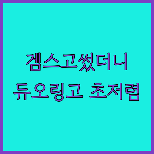 겜스고 써보니 듀오링고 완전 저렴해졌