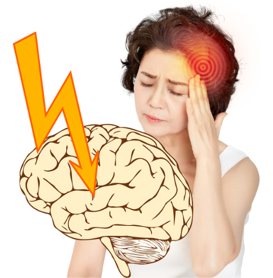 뇌혈관 이상 뇌졸중 증세 느끼는 이미지