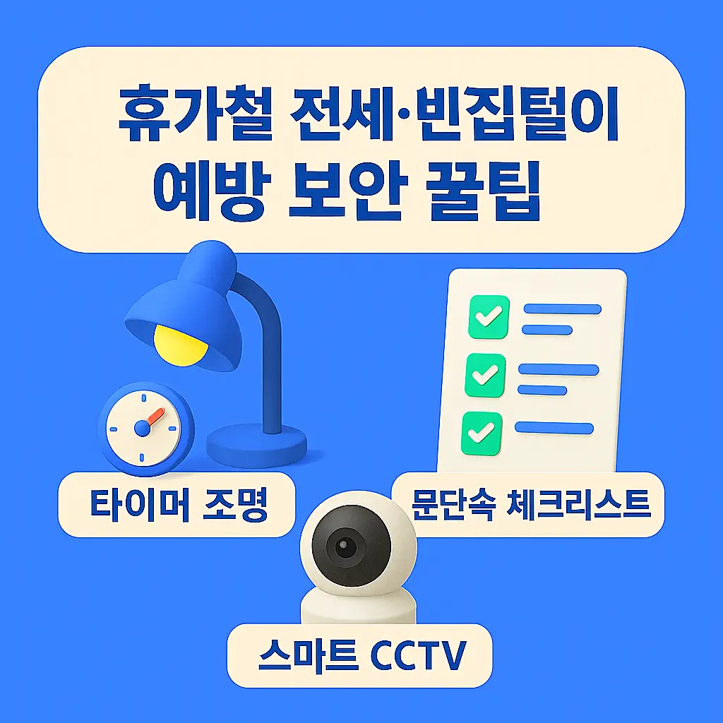 휴가철 빈집 보안 꿀팁 인포그래픽