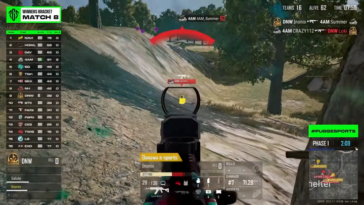 다나와는 쉘터 인근에서 4AM과 교전을 펼쳐 복수하는데 성공합니다.