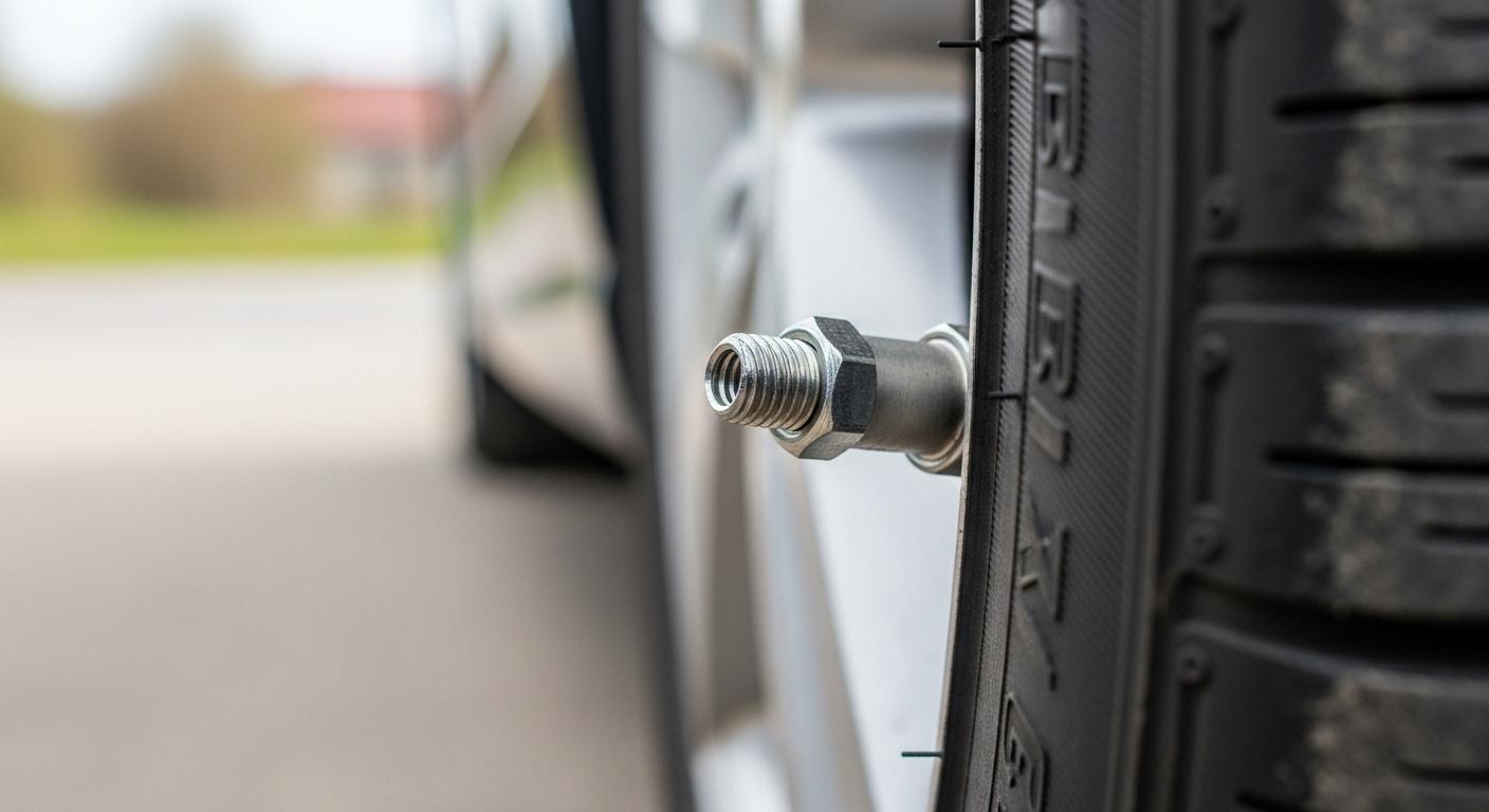 자동차 타이어 마개 없으면