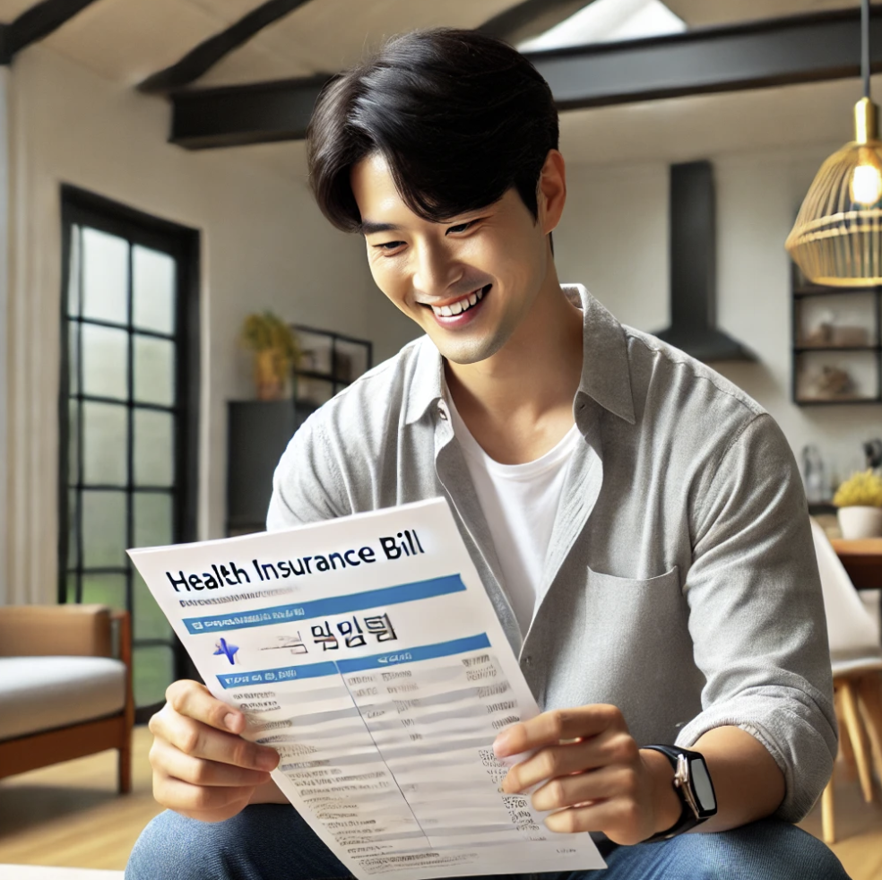 새 주소에서 건강보험료 고지서를 받는 장면