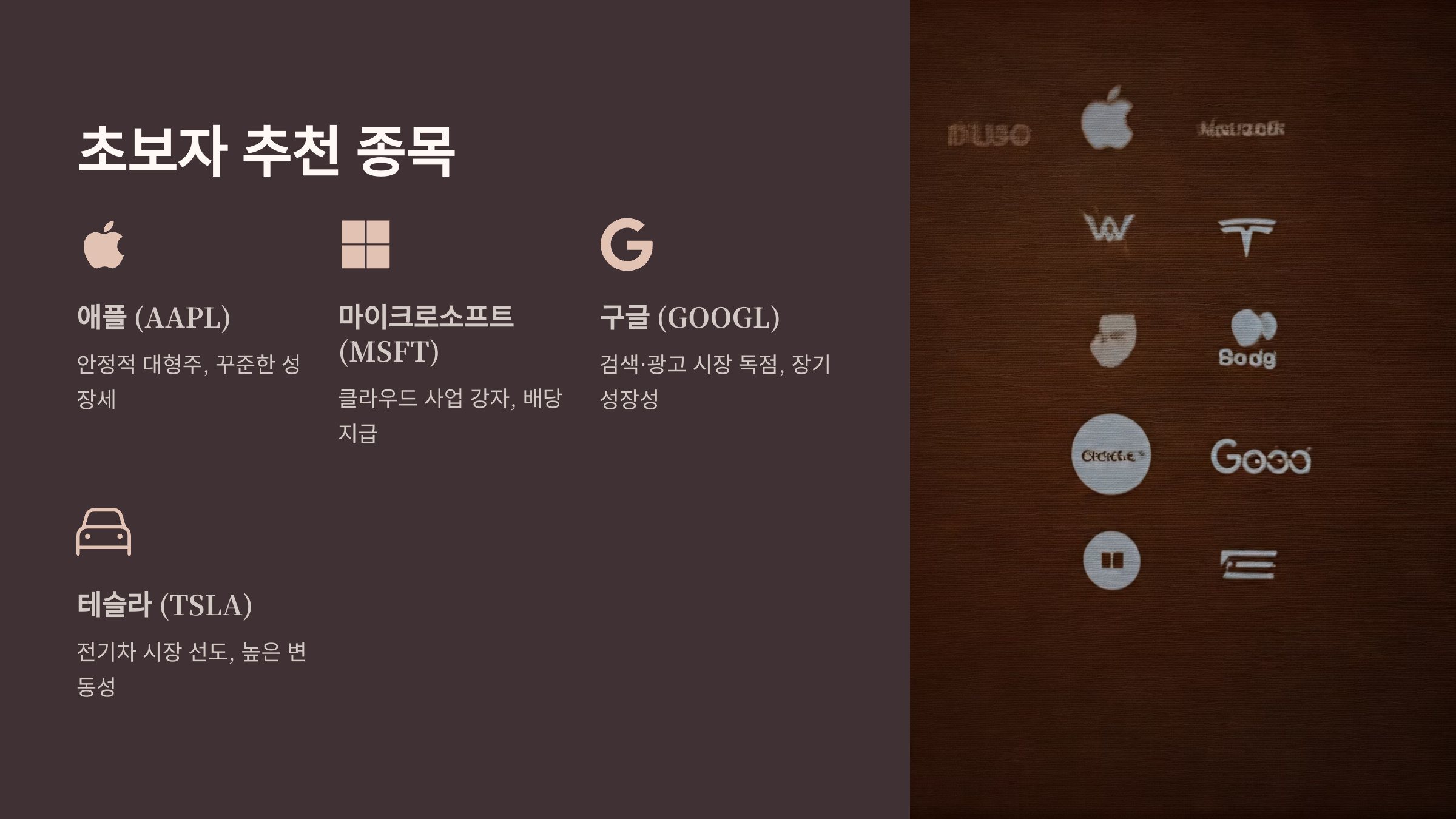 미국 주식투자 추천 종목