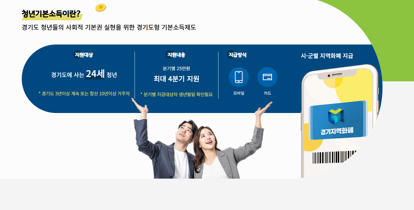 2025 경기도 청년 기본소득 4분기 신청방법