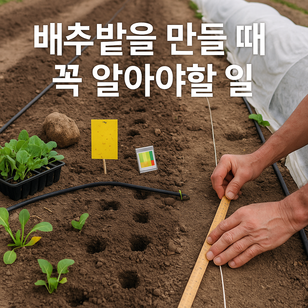 배추밭을 만들 때 꼭 알아야 할 일