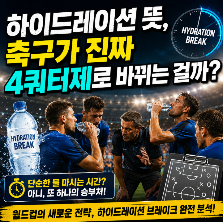 하이드레이션 뜻 ? 2026 북중미 월드컵 축구가 사실상 4쿼터제로 바뀌었다9