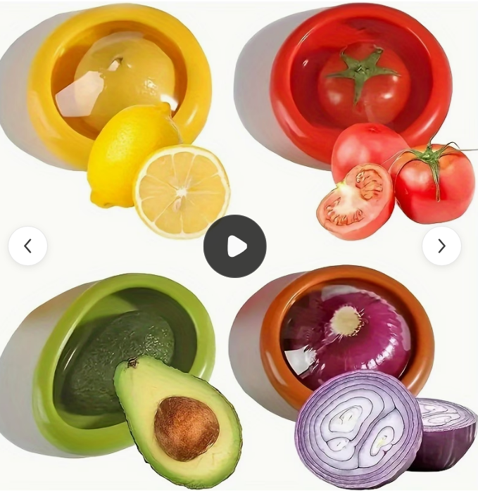 실리콘 과일&middot;채소 보관 용기 4개 세트