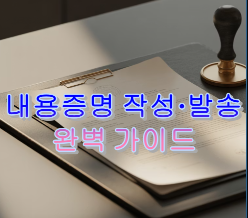 내용증명 작성방법&middot;보내는 방법