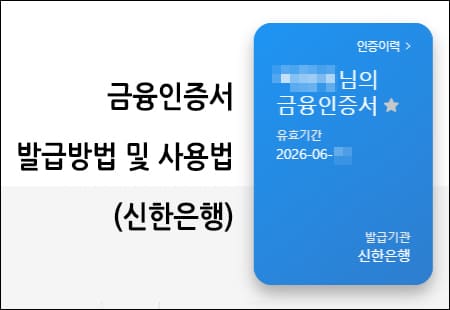 금융인증서 발급방법