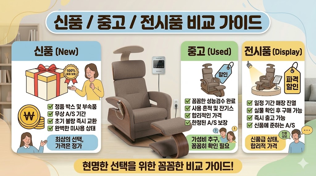 신품 / 중고 / 전시품 비교