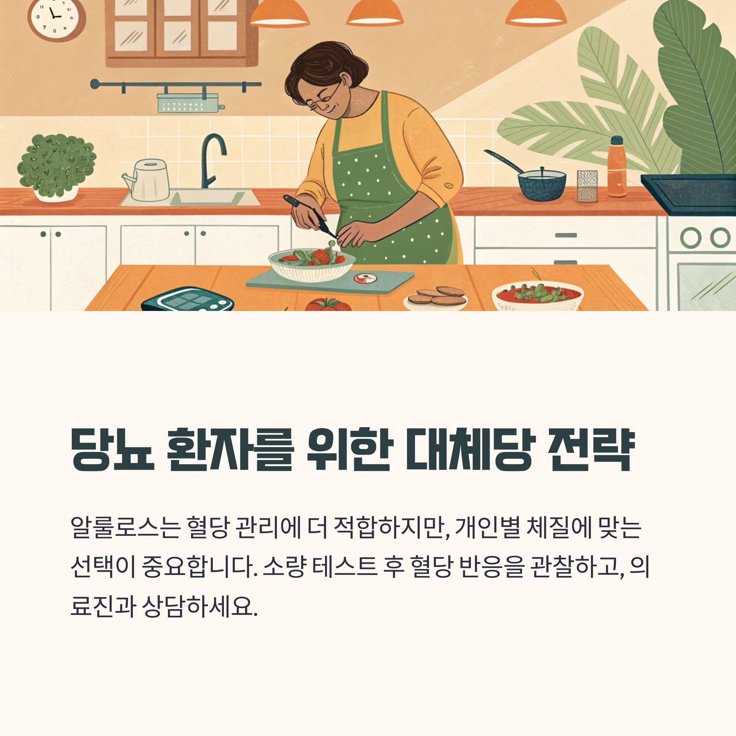 안전한 당 대체 전략
