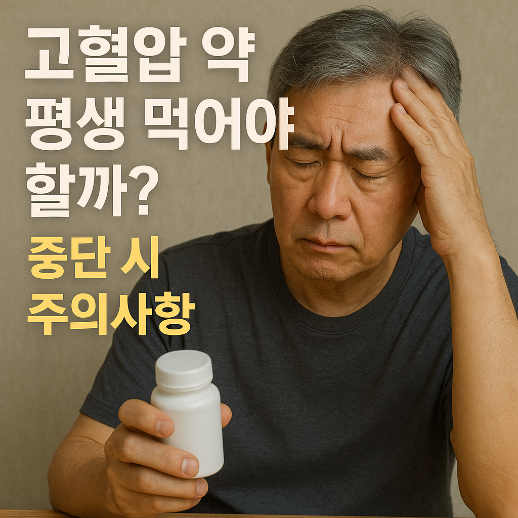 고혈압 약 중단 시 주의 사항