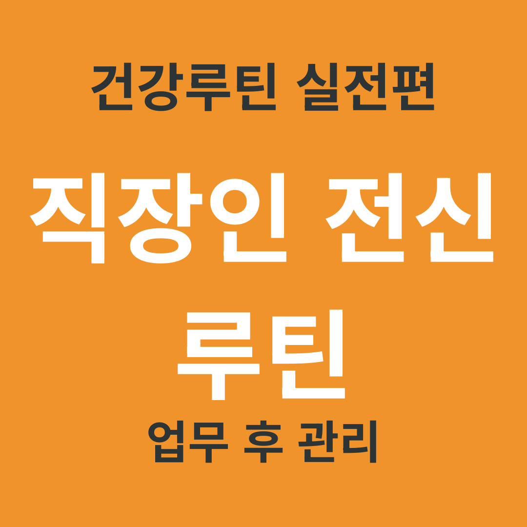 TV 건강 정보 요약 28. 직장인을 위한 하루 전신 관리 루틴