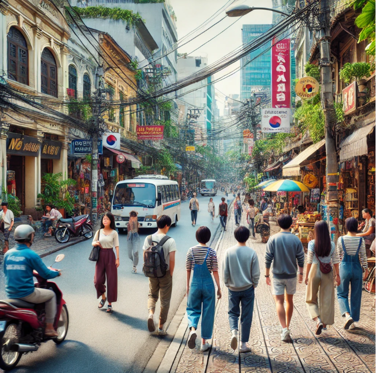 베트남 거리를 활보하는 한국인들