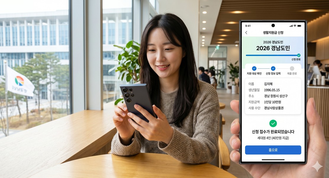 스마트폰으로 생활지원금을 신청
