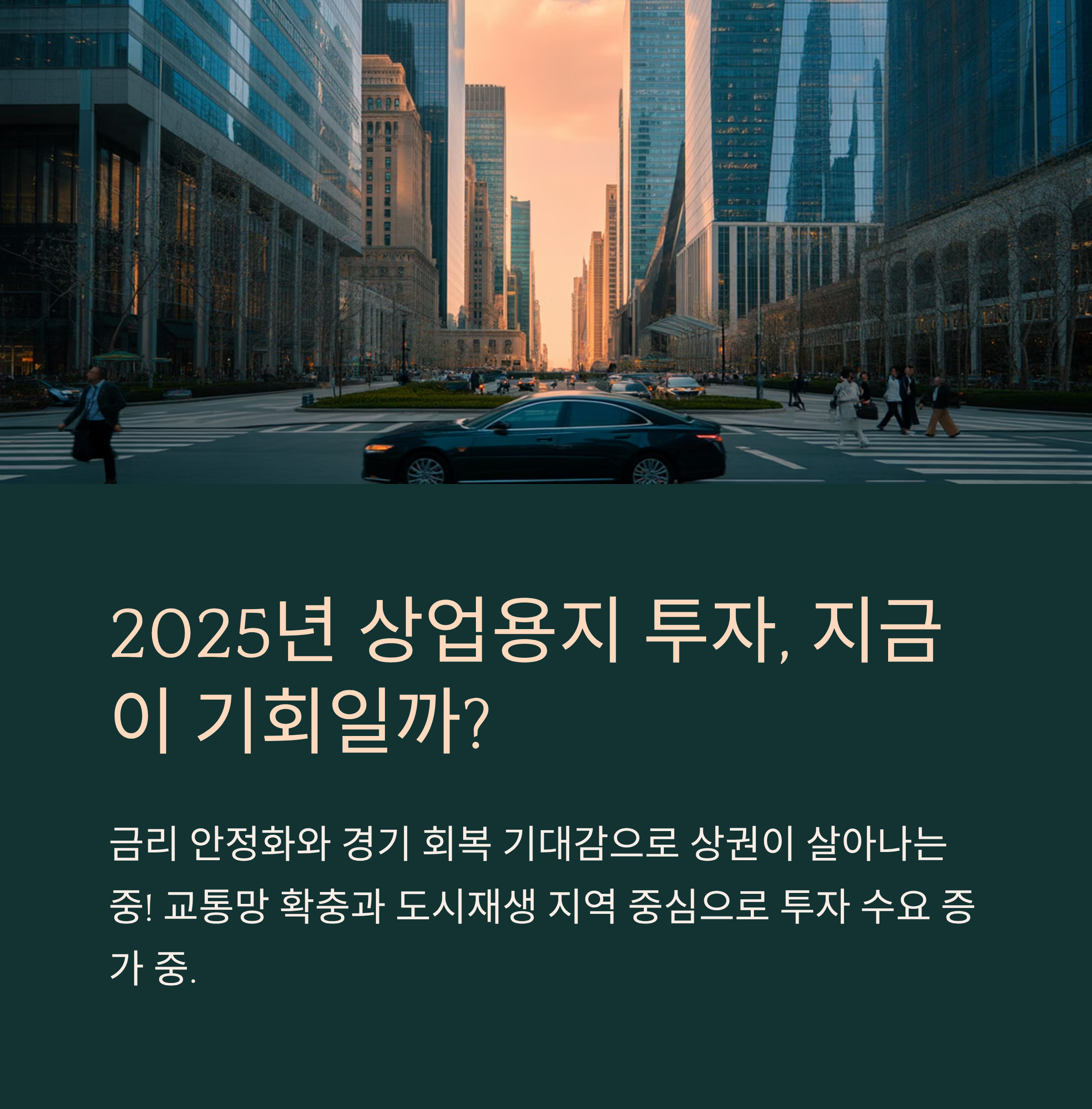 상업용지 투자 시기와 전략(2025년 )