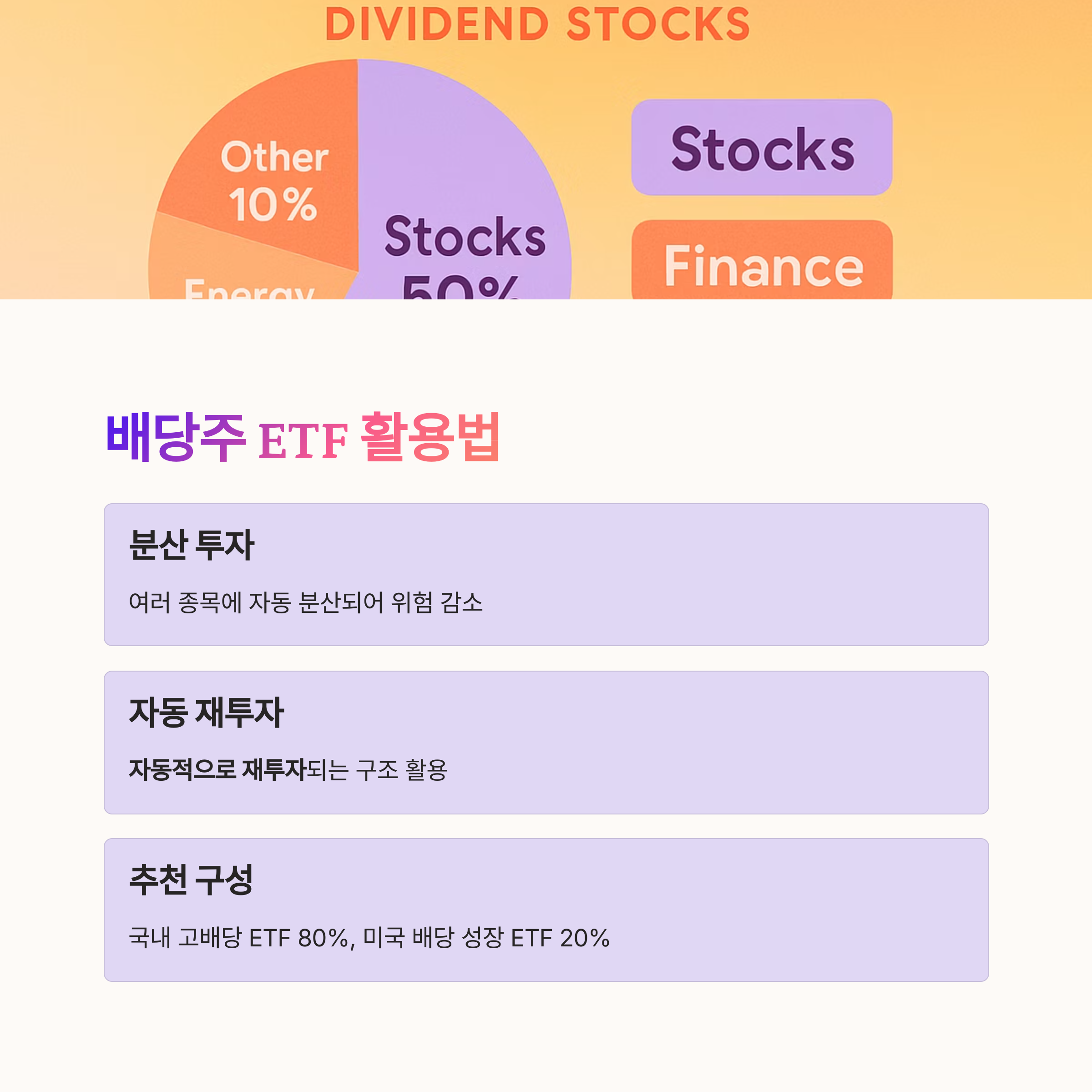 배당주 ETF 활용법
