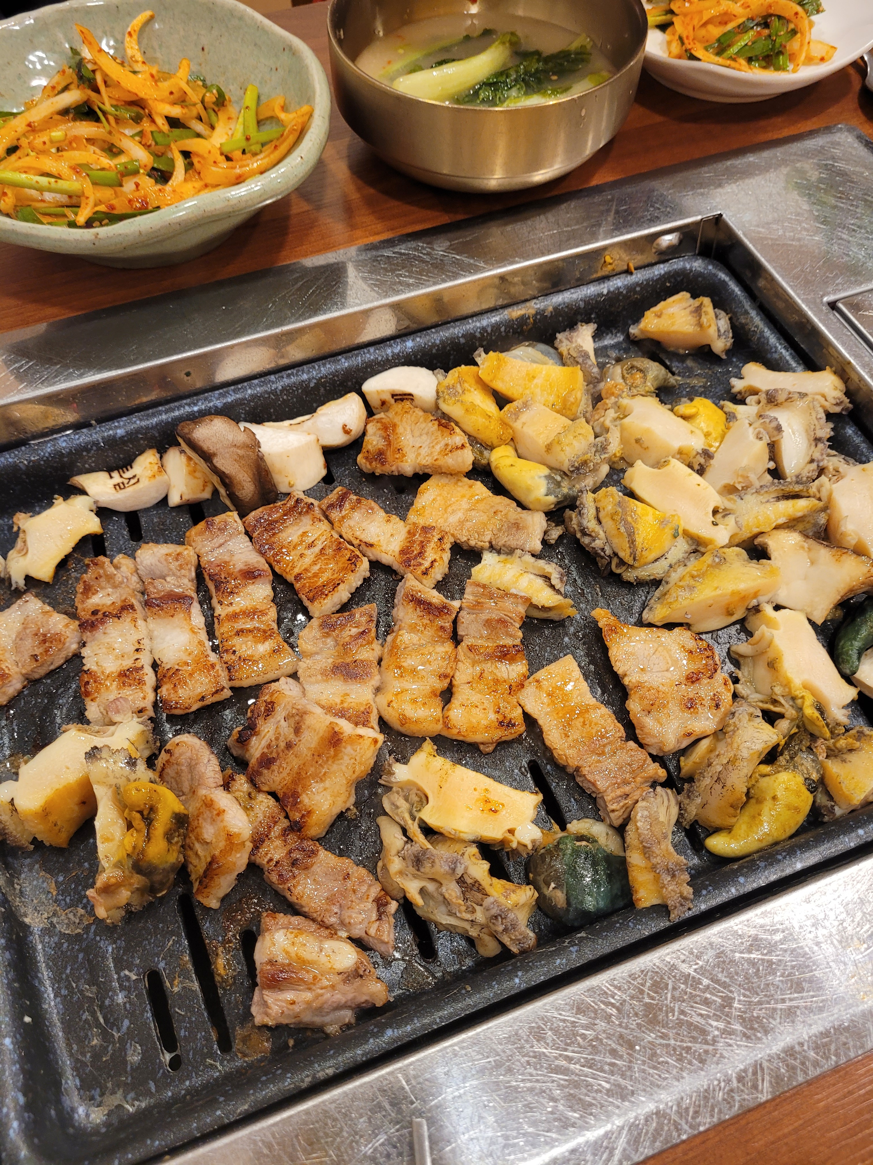 전복 삼겹살 구이 전복회 목포 맛집 추천