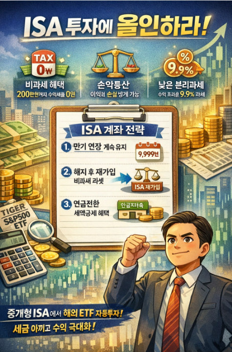 ISA 계좌 투자 (비과세, 손익통산, 만기전략) 이미지