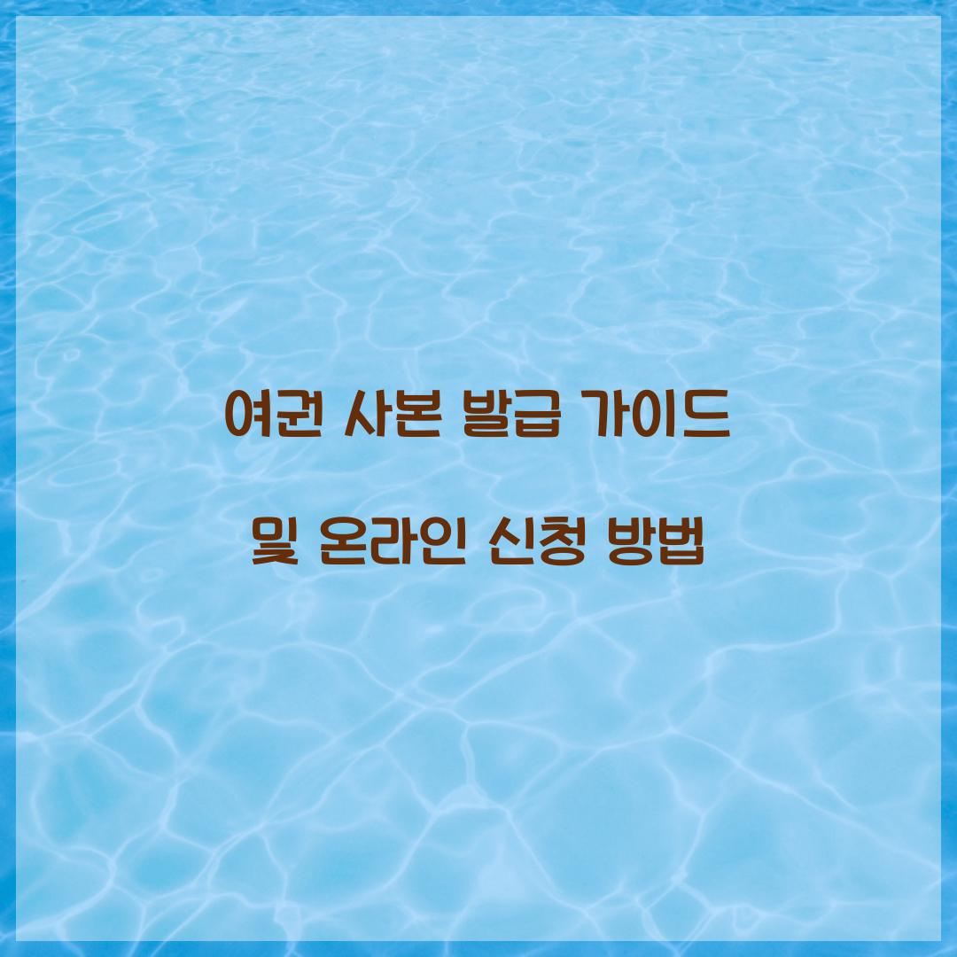 여권 사본 발급