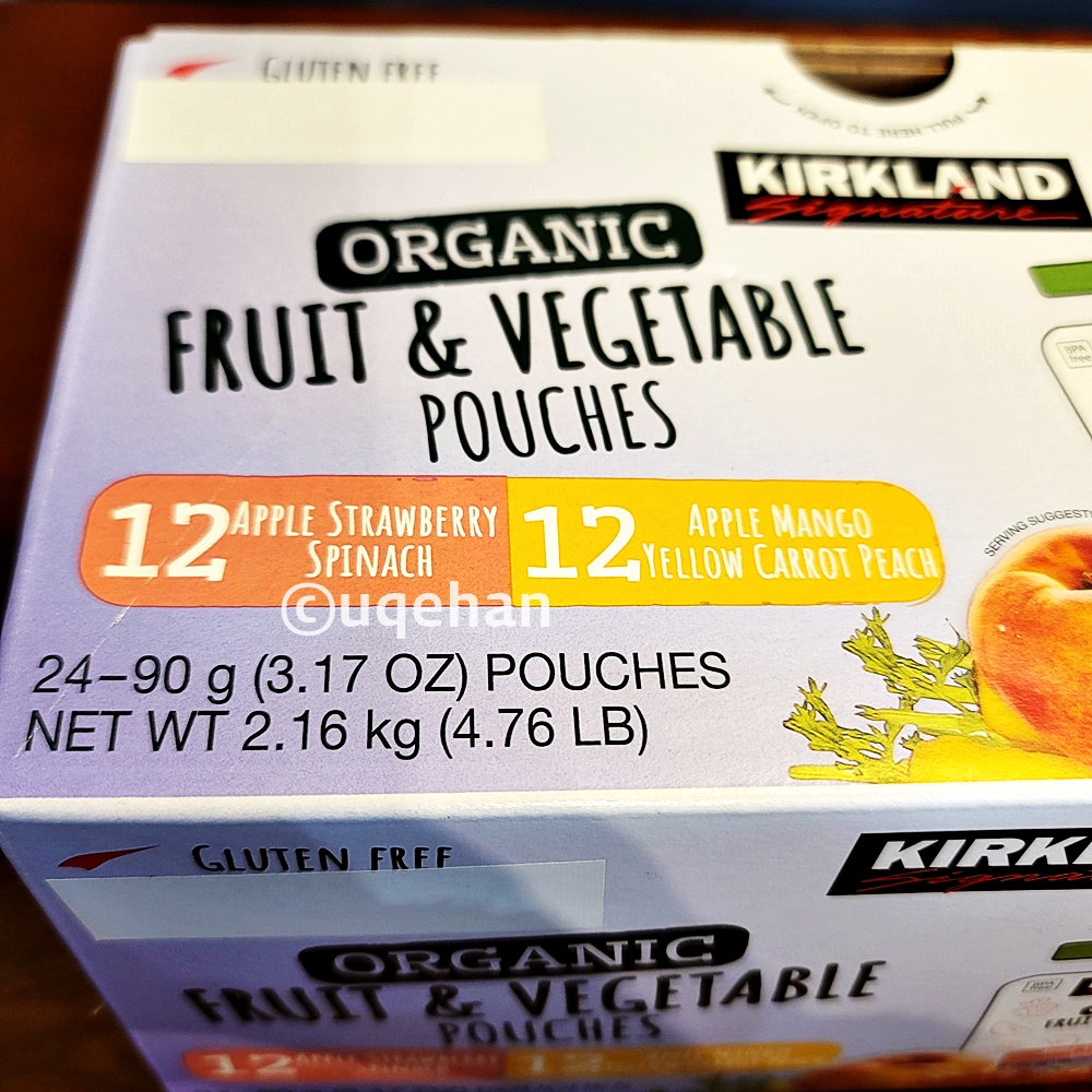 사과 / 딸기 / 시금치 애플망고 / 노랑당근 / 배 두가지로 나뉘어져 12개씩 들어있다고 쓰여있다.