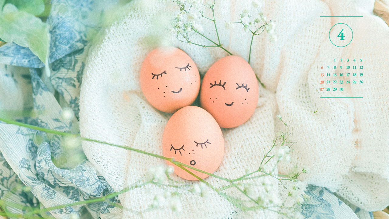 03 부활절 계란 A - 2025년4월 노트북배경화면