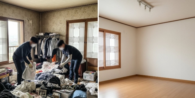 밀양 고독사청소 및 정리 후 모습