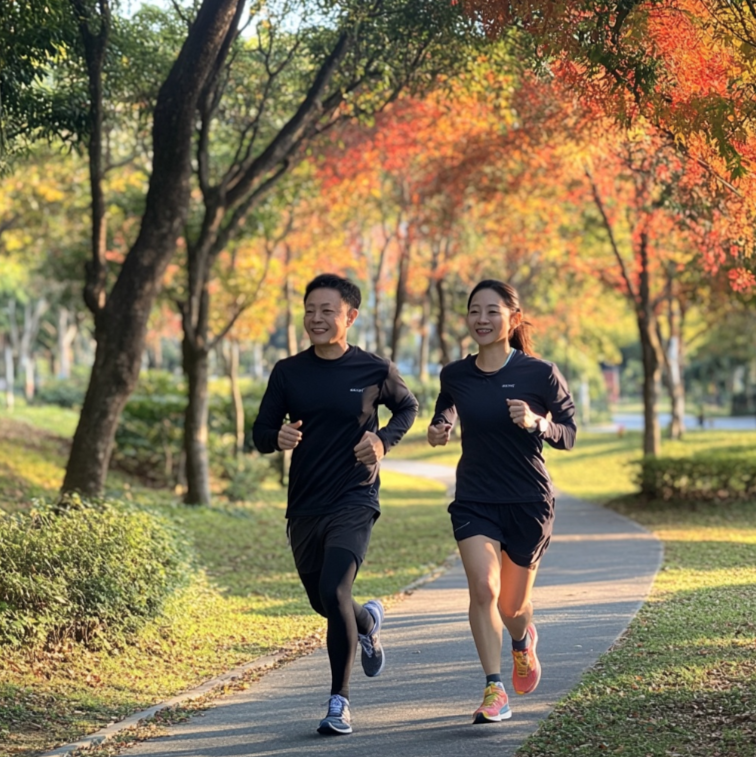 운동하는 50대 중년