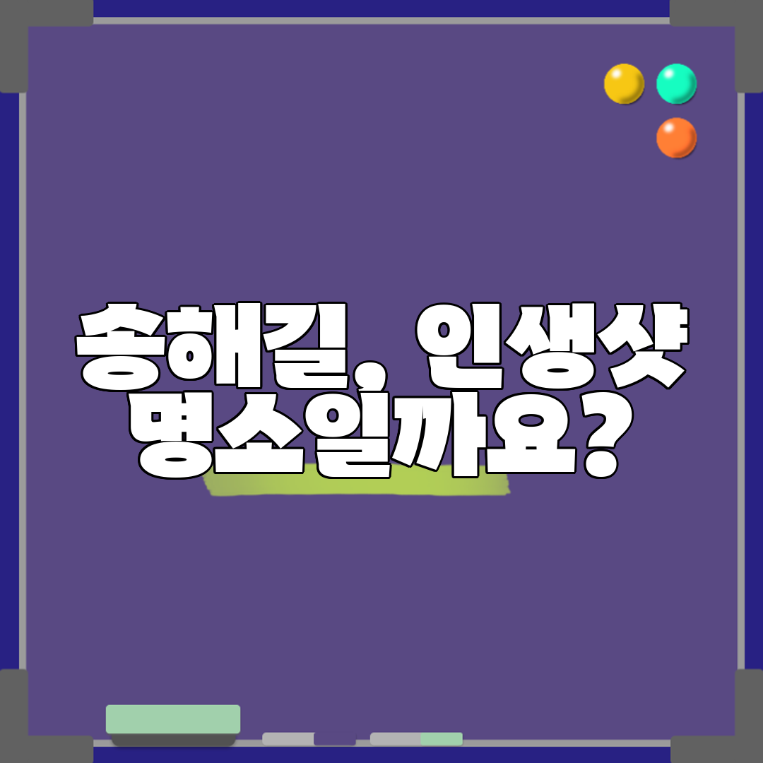 송해길, 인생샷 명소일까요
