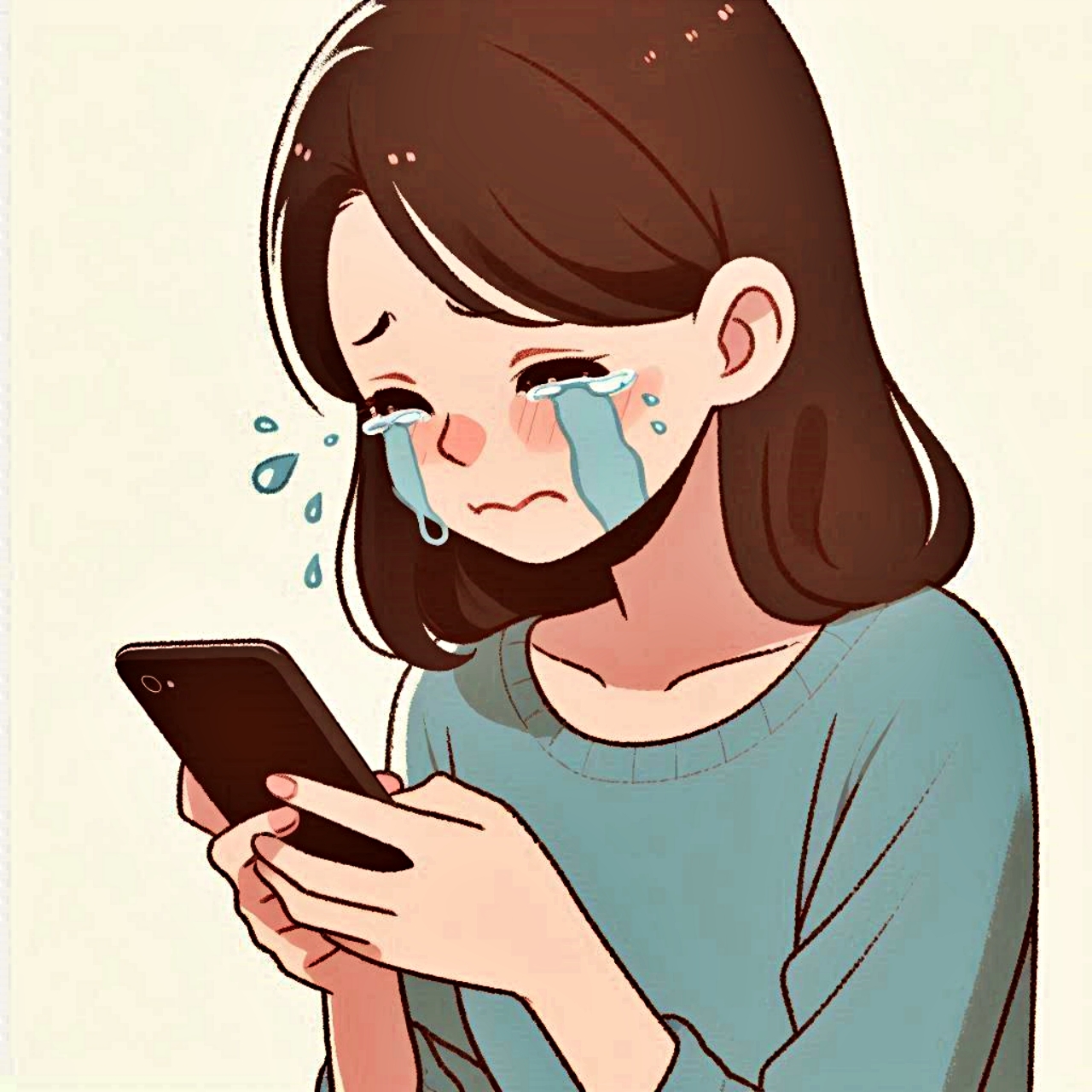 이별을 당해서 메시지를 차단하는 사람