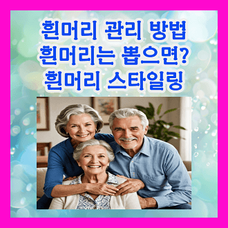 흰머리 관리 방법 흰머리를 뽑으면 흰머리 스타일링