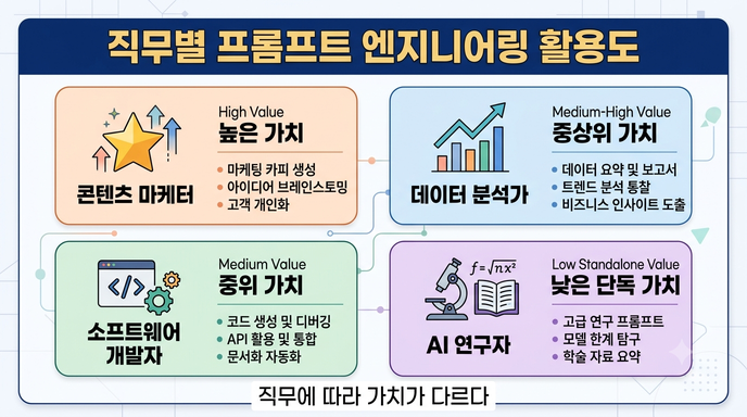 직무별 프롬프트 엔지니어링 활용도