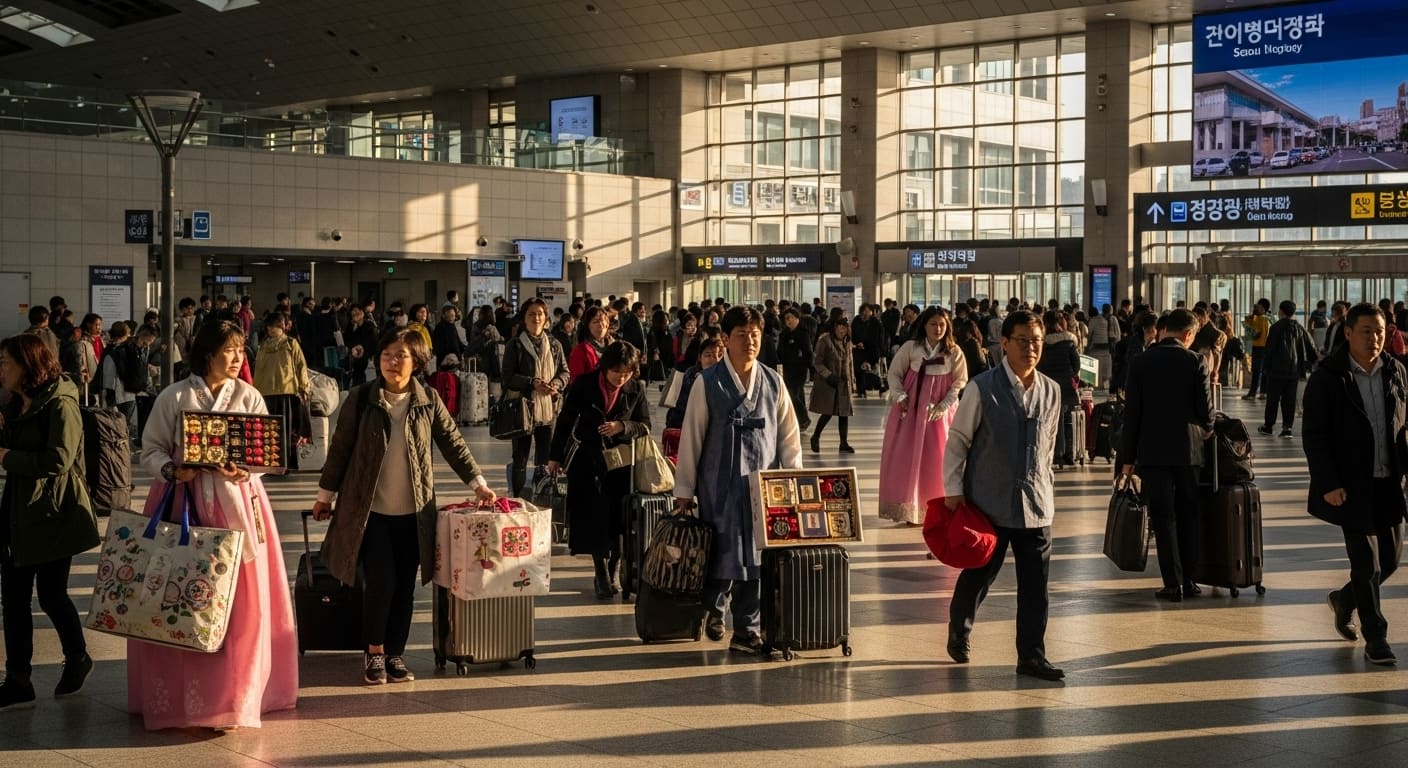 추석 연휴 운행되는 SRT 열차 출발 장면