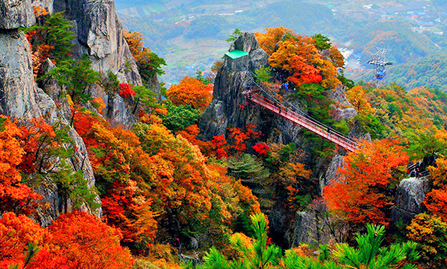 완주 대둔산도립공원: 기암괴석과 스릴 넘치는 조망