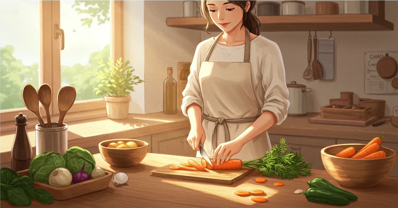 당근요리를-준비하는-엄마