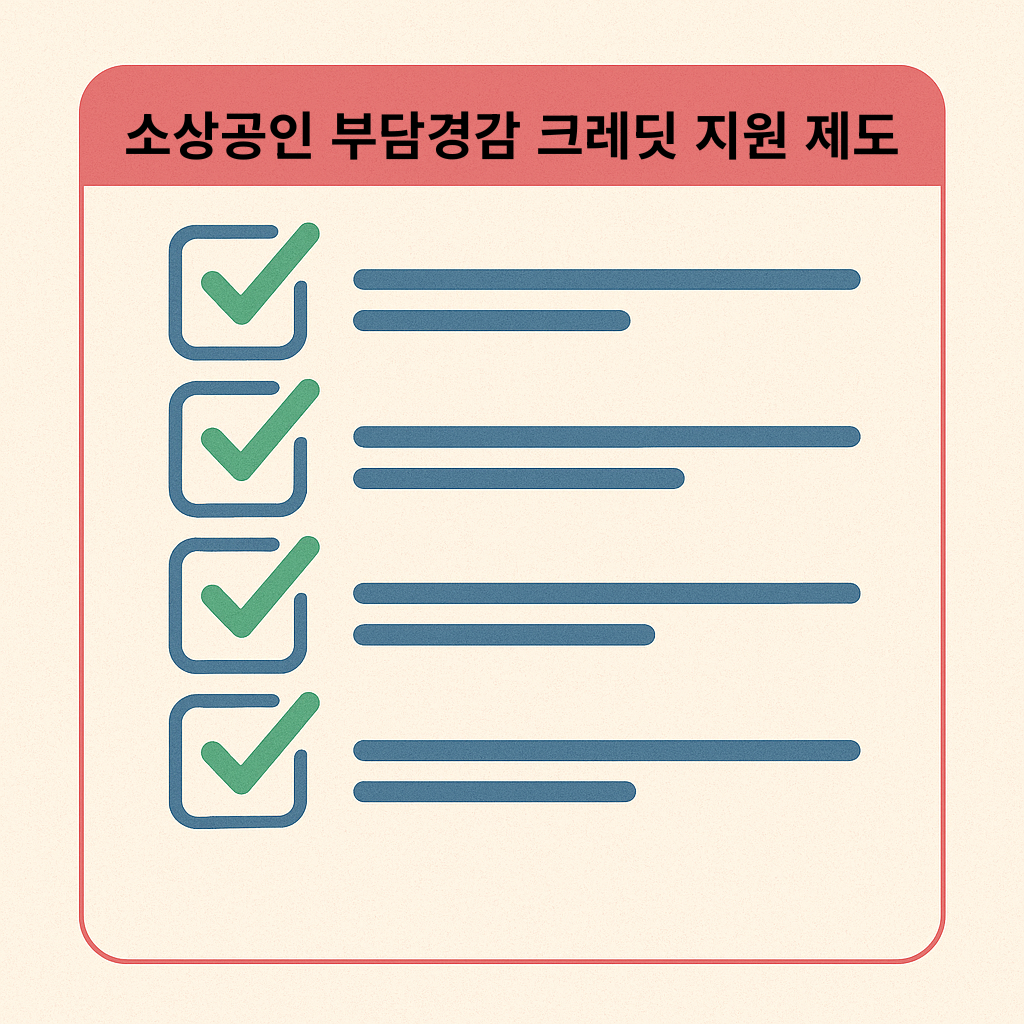 소상공인 부담경감 크레딧 50만 원 지원 제도 한눈에 정리