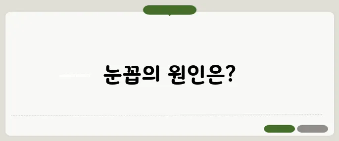 눈꼽이 잘 끼는 이유 피곤함 때문일까?
