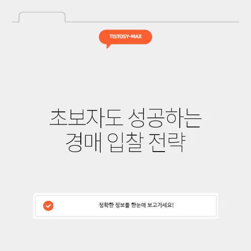 초보자도 성공하는 경매 입찰 전략