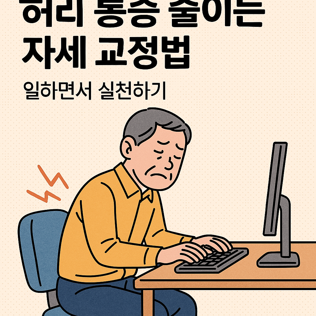 허리 통증 줄이는 자세 교정법