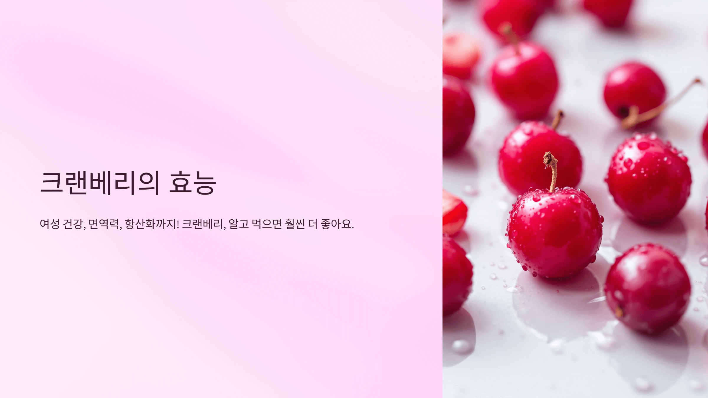 크랜베리 사진입니다.