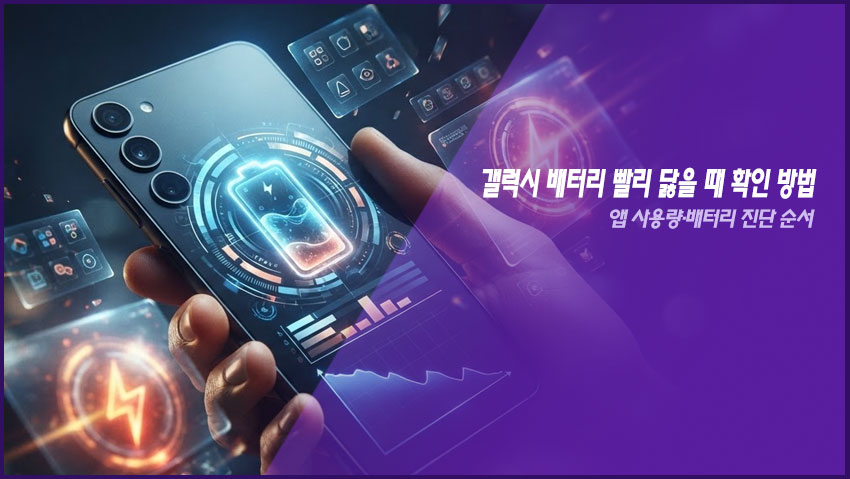 갤럭시 배터리 빨리 닳을 때 확인 방법|앱 사용량·배터리 진단 순서