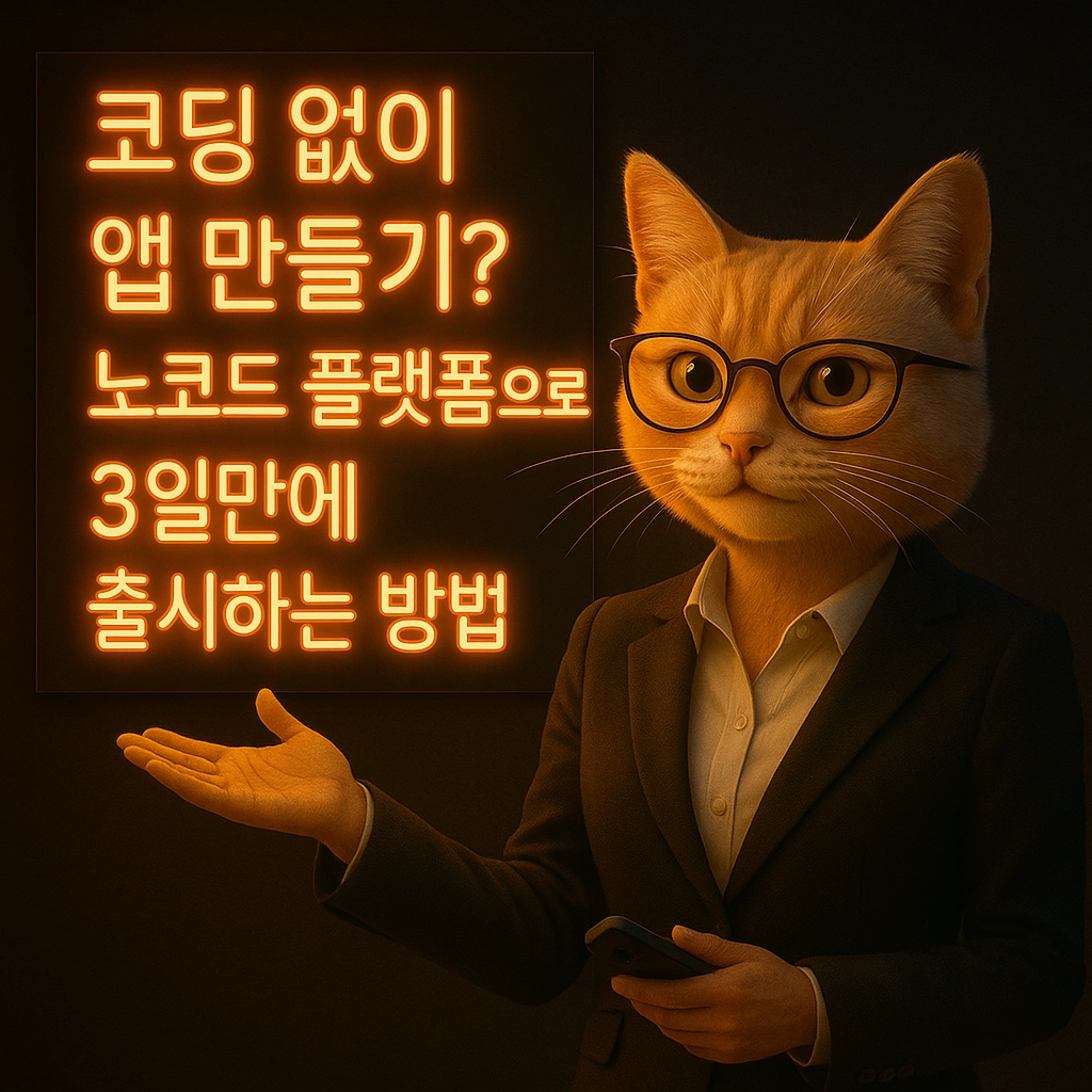 코딩 없이 앱 만들기 노코드 플랫폼으로 3일만에 출시하는 방법