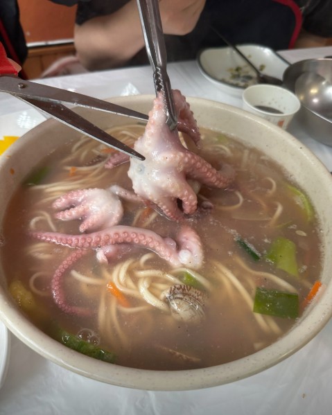 낙지한마리칼국수 메뉴
