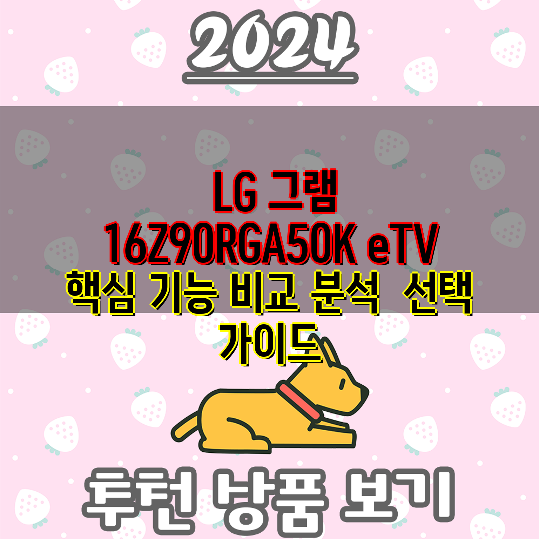 LG 그램 16Z90RGA50K eTV 핵심 기능 비