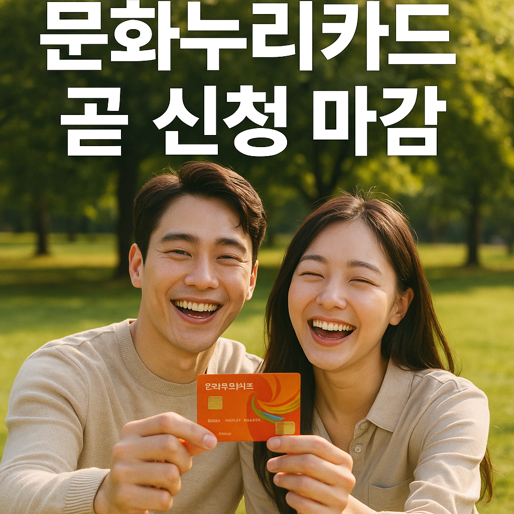 문화누리카드 곧 신청마감