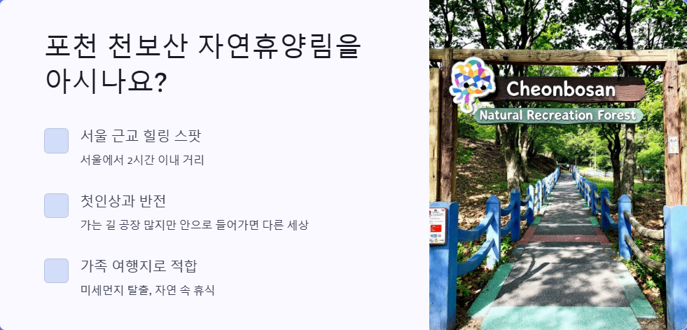 경기 포천 자연 휴양림 후기