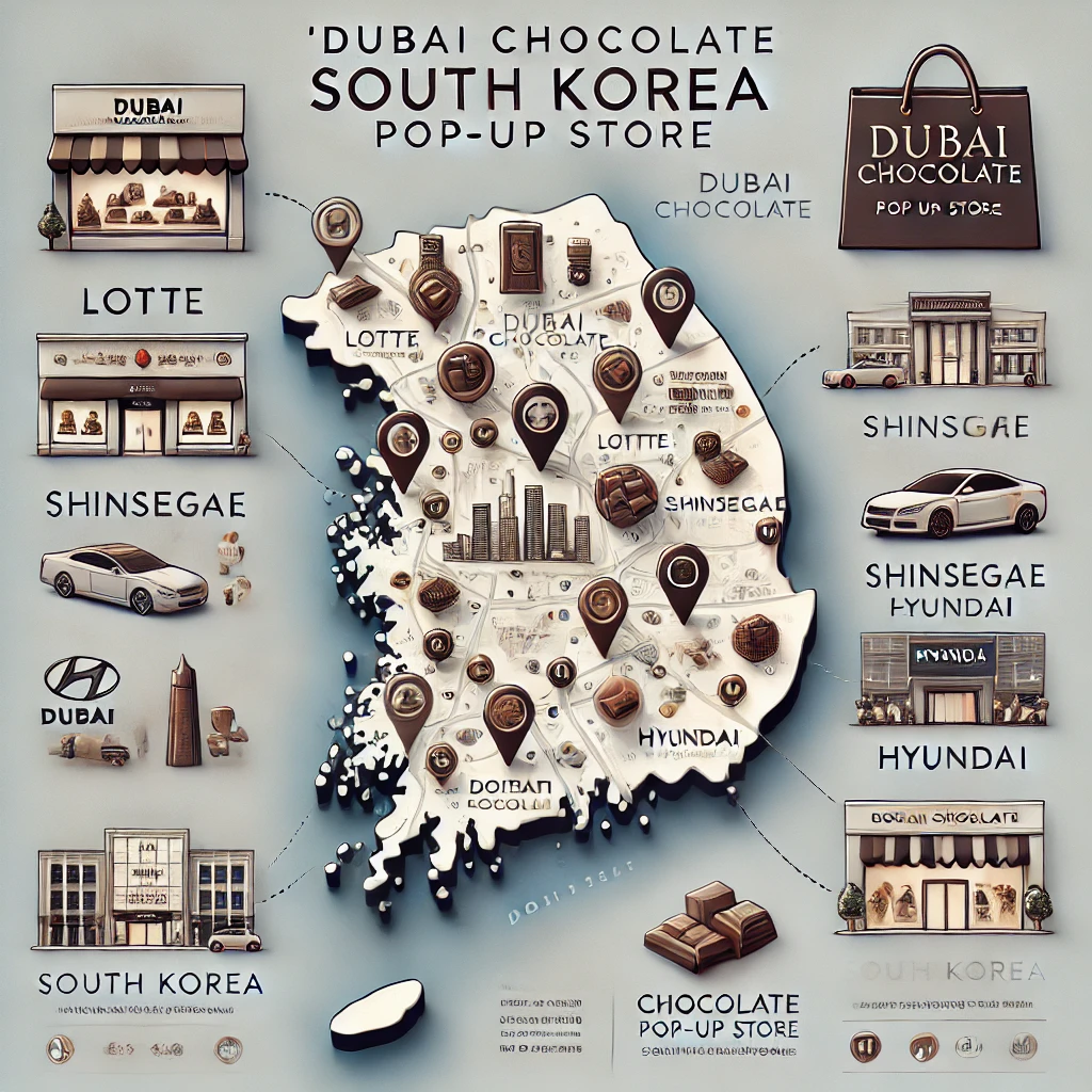 백화점 3사의 두바이 초콜릿 팝업스토어