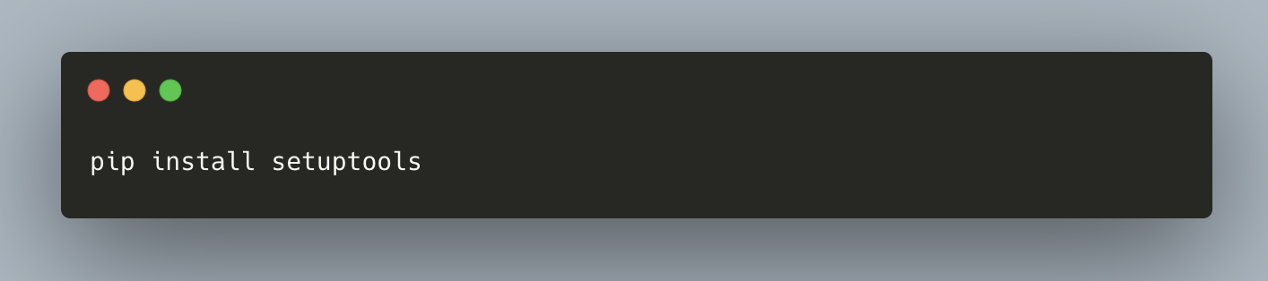 ModuleNotFoundError: No module named 'pkg_resources'