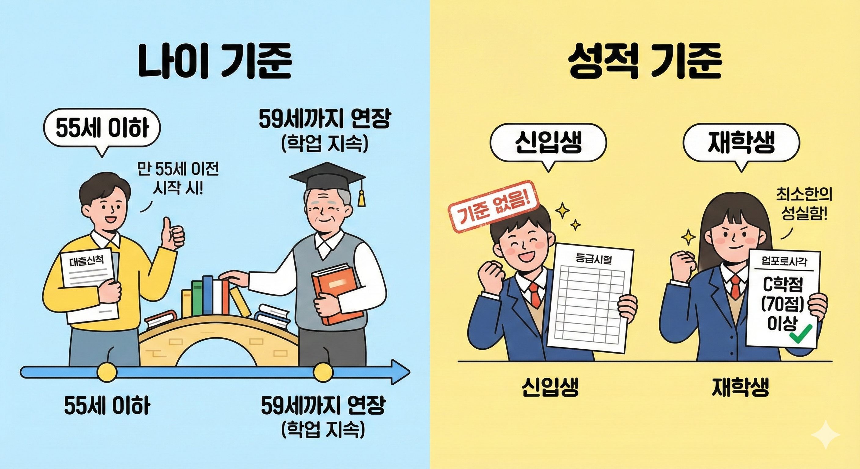 나이와 성적 기준