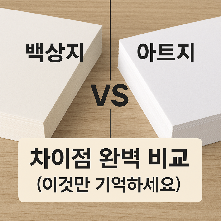 백상지 vs 아트지, 차이점 완벽 비교 (이것만 기억하세요)